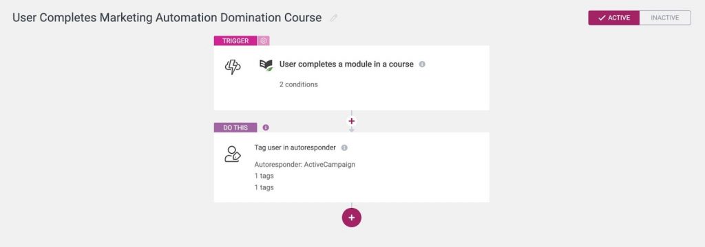 User Completes Course and Tag Them In Autoresponder